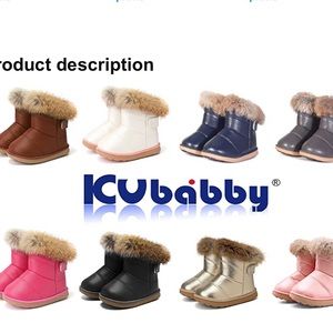 Two Pairs of KVBabby Girl's Snow Boots Toddler Boots